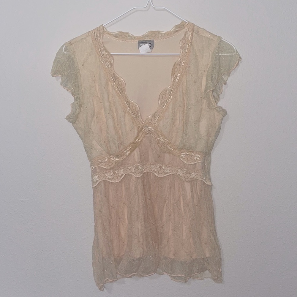Y2K lace top